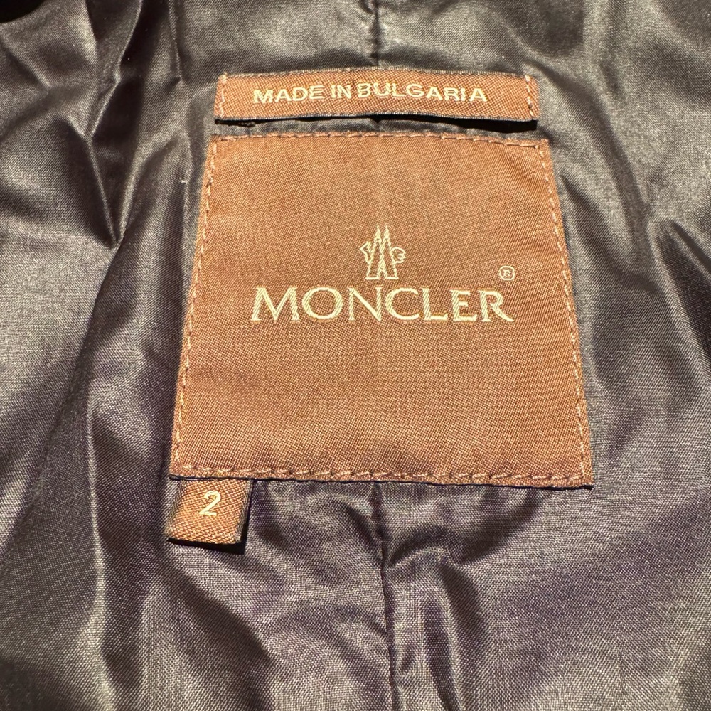 Black Moncler full length puffer coat. Size 2 Moncler. U.S. medium. Pristine